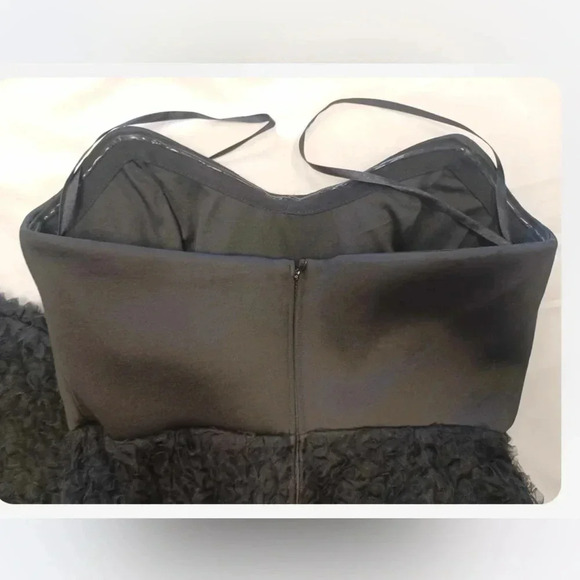 💥HOST  PICKx2💥 ASOS Design Scuba Bandeau Black Floral Lace Midi Dress Size 6 - Picture 14 of 15